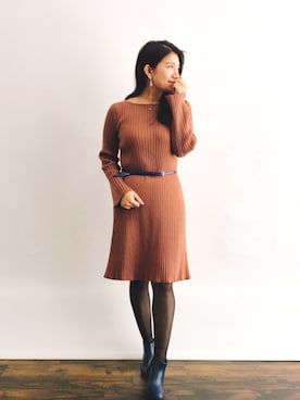 「BLISS POINT（ブリスポイント）のアイテム」を使った、magaaさん（レディース・159cm）の秋コーディネート