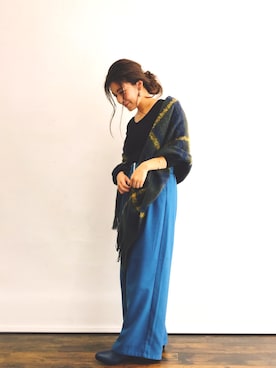 「BLISS POINT（ブリスポイント）のアイテム」を使った、magaaさん（レディース・159cm）の秋コーディネート