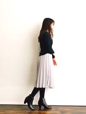 「PLAIN CLOTHING（プレーンクロージング）のアイテム（アクセサリー）」を使った、magaaさん（レディース・159cm）の秋コーディネート