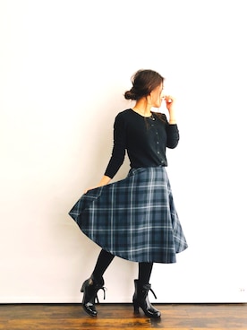 「PLAIN CLOTHING（プレーンクロージング）のアイテム（アクセサリー）」を使った、magaaさん（レディース・159cm）の秋コーディネート