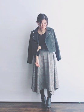 「PLAIN CLOTHING（プレーンクロージング）のアイテム（アクセサリー）」を使った、magaaさん（レディース・159cm）の秋コーディネート