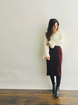 「PLAIN CLOTHING（プレーンクロージング）のアイテム（アクセサリー）」を使った、magaaさん（レディース・159cm）の秋コーディネート