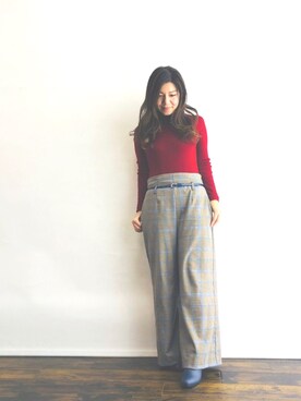 「PLAIN CLOTHING（プレーンクロージング）のアイテム（アクセサリー）」を使った、magaaさん（レディース・159cm）の冬コーディネート