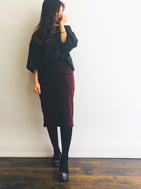 「Faux Pas Paris（フォーパパリ）のアイテム」を使った、magaaさん（レディース・159cm）の冬コーディネート