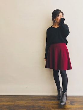 「BLISS POINT（ブリスポイント）のアイテム」を使った、magaaさん（レディース・159cm）の冬コーディネート