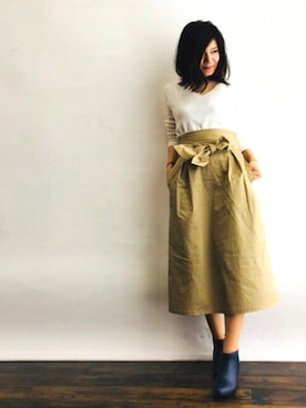 「titivate（ティティベイト）のアイテム（ニット/セーター）」を使った、magaaさん（レディース・159cm）の冬コーディネート