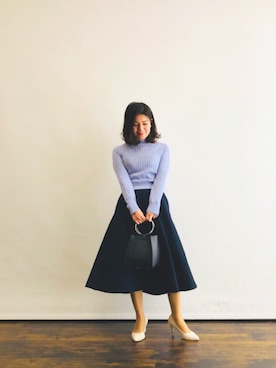 「PLAIN CLOTHING（プレーンクロージング）のアイテム（アクセサリー）」を使った、magaaさん（レディース・159cm）の春コーディネート
