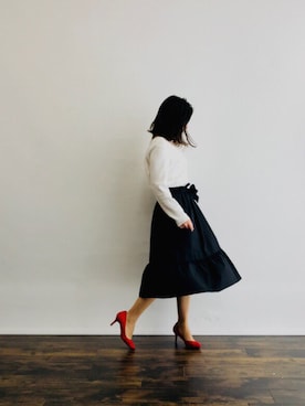 「Mathilda（マチルダ）のアイテム（パンプス）」を使った、magaaさん（レディース・159cm）の春コーディネート