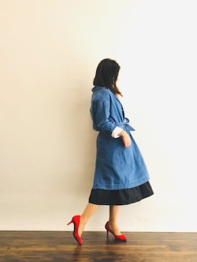 「PLAIN CLOTHING（プレーンクロージング）のアイテム（アクセサリー）」を使った、magaaさん（レディース・159cm）の春コーディネート
