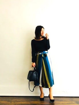 「PLAIN CLOTHING（プレーンクロージング）のアイテム（パンプス）」を使った、magaaさん（レディース・159cm）の春コーディネート