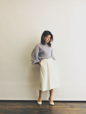 「PLAIN CLOTHING（プレーンクロージング）のアイテム（アクセサリー）」を使った、magaaさん（レディース・159cm）の春コーディネート