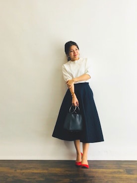 「Mathilda（マチルダ）のアイテム（パンプス）」を使った、magaaさん（レディース・159cm）の春コーディネート