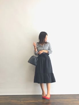「PLAIN CLOTHING（プレーンクロージング）のアイテム（アクセサリー）」を使った、magaaさん（レディース・159cm）の春コーディネート