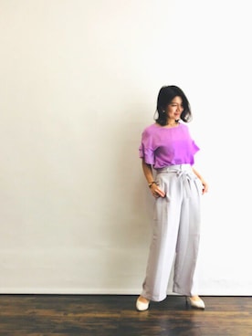 「PLAIN CLOTHING（プレーンクロージング）のアイテム（アクセサリー）」を使った、magaaさん（レディース・159cm）の春コーディネート