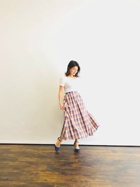 「ワッフル」｜「アイテム（パンプス）」を使った、magaaさん（レディース・159cm）の夏コーディネート