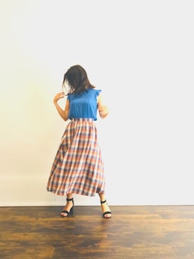 「PLAIN CLOTHING（プレーンクロージング）のアイテム（アクセサリー）」を使った、magaaさん（レディース・159cm）の夏コーディネート