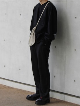 「RYO TAKASHIMA（リョウタカシマ）のアイテム（スラックス）」を使った、むかいさん（メンズ・170cm）の春コーディネート