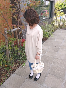 「RAY CASSIN（レイカズン）のアイテム（チュニック）」を使った、maiko⭐さん（レディース・150cm）の春コーディネート