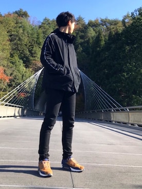 「ストリート服が好き」｜「アイテム（マウンテンパーカー）」を使った、こーへーさん（メンズ・173cm）の秋コーディネート