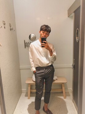 「GREYHOUND（グレイハウンド）のアイテム」を使った、Rittiroj Toi Gunlayaさん（メンズ・178cm）の夏コーディネート