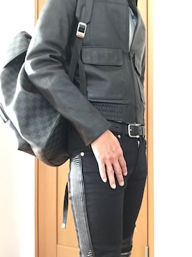 「SAINT LAURENT PARIS（サンローランパリ）のアイテム（ブルゾン）」を使った、rowrewさん（メンズ・178cm）の秋コーディネート