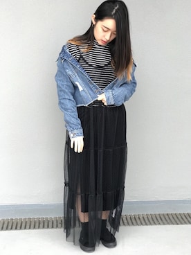 「school」｜「アイテム（ワンピース/ドレス）」を使った、Grace Hoさん（レディース・156cm）の冬コーディネート