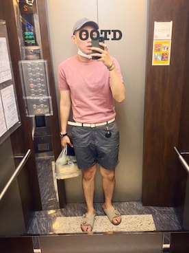 「アイテム（キャップ）」を使った、Fat SOさん（メンズ・181cm）の春コーディネート