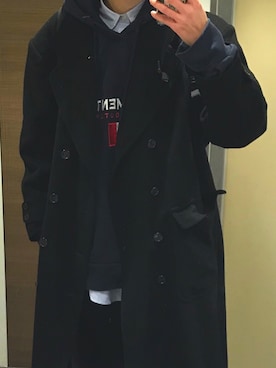 「vetements」｜「アイテム（ジャケット/アウター）」を使った、usankusaoさん（メンズ・179cm）の冬コーディネート