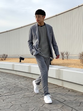「on running」｜たなかさん（メンズ・172cm）の冬コーディネート