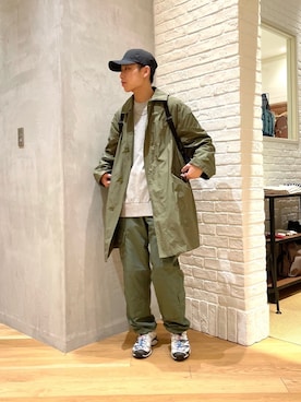 ステンカラーコートを使った カーキ の人気ファッションコーディネート Wear