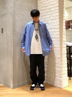 「DIGAWEL（ディガウェル）のアイテム」を使った、たなかさん（メンズ・172cm）の春コーディネート