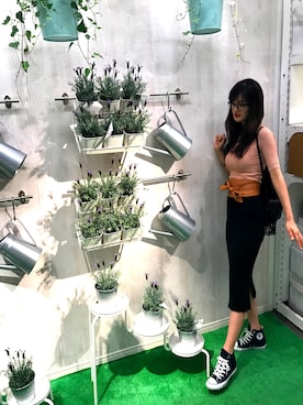 「CONVERSE（コンバース）のALL STAR INHEEL HI/オールスター　インヒール　HI（スニーカー）」を使った、SHOJIさん（レディース・160cm）の夏コーディネート