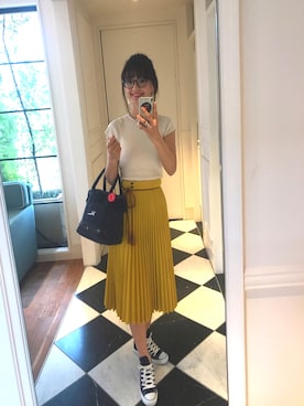 「CONVERSE（コンバース）のALL STAR INHEEL HI/オールスター　インヒール　HI（スニーカー）」を使った、SHOJIさん（レディース・160cm）の秋コーディネート