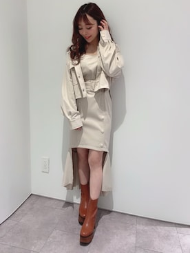 「REDYAZEL（レディアゼル）のアイテム（ブルゾン）」を使った、fukamichieさん（レディース・145cm）の秋コーディネート