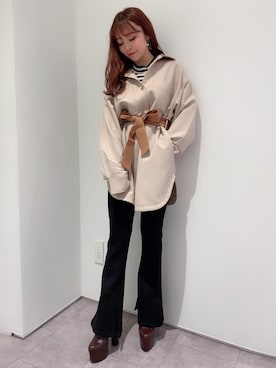 「REDYAZEL（レディアゼル）のアイテム（ジャケット/アウター）」を使った、fukamichieさん（レディース・145cm）の秋コーディネート