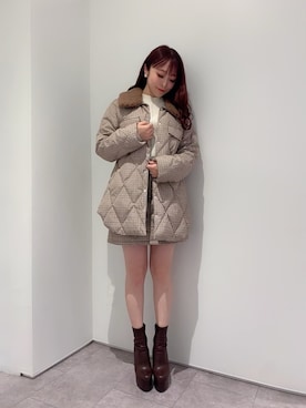 「REDYAZEL（レディアゼル）のアイテム（ダウンジャケット/コート）」を使った、fukamichieさん（レディース・145cm）の冬コーディネート