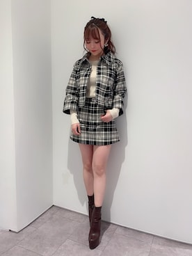 「REDYAZEL（レディアゼル）のアイテム（ジャケット/アウター）」を使った、fukamichieさん（レディース・145cm）の春コーディネート