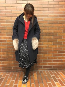「BSTR」｜「アイテム（その他アウター）」を使った、ふみこさん（レディース・152cm）の冬コーディネート