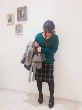 「BSTR」｜「アイテム（その他アウター）」を使った、ふみこさん（レディース・152cm）の冬コーディネート