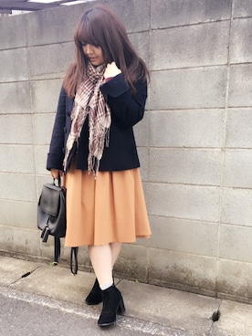 「BSTR」｜「アイテム（その他アウター）」を使った、ふみこさん（レディース・152cm）の冬コーディネート
