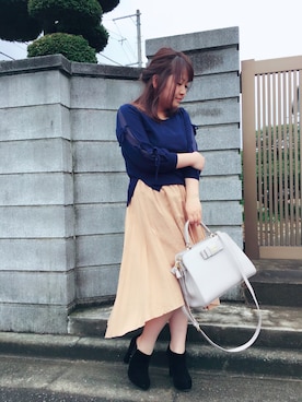 「BSTR」｜「アイテム（ブーティ）」を使った、ふみこさん（レディース・152cm）の春コーディネート