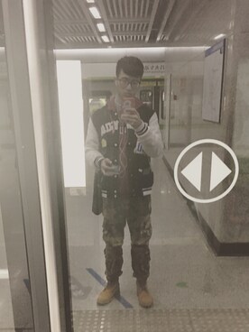 「STYLE」｜「アイテム（カバーオール）」を使った、Leeさん（メンズ・177cm）の冬コーディネート