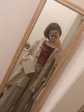 「Samansa Mos2（サマンサ モスモス）のアイテム（テーラードジャケット）」を使った、マルさん（レディース・157cm）の春コーディネート