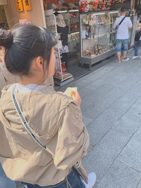「VENCEEXCHANGE（ヴァンスエクスチェンジ）のアイテム（ジャケット/アウター）」を使った、ゆずさん（レディース・156cm）の春コーディネート