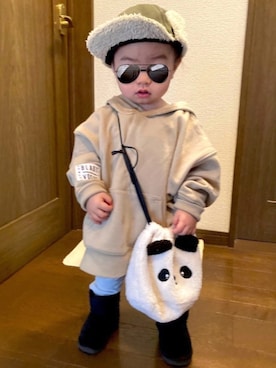 lenlen_rinrinさん（キッズ・80cm）の冬コーディネート