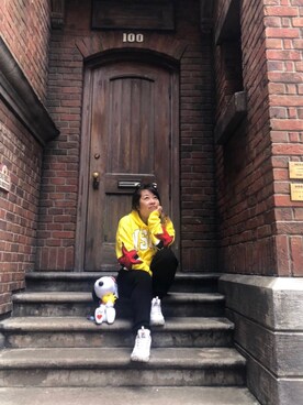 「MSGM（エムエスジーエム）のアイテム（パーカー）」を使った、Megmixさん（レディース・153cm）の冬コーディネート