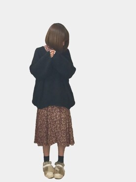 「DHOLIC（ディーホリック）のアイテム（チェスターコート）」を使った、りゅうさん（レディース・153cm）の冬コーディネート
