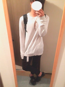 「TOPMAN（トップマン）のアイテム（ニット/セーター）」を使った、Yumaさん（メンズ・174cm）の春コーディネート