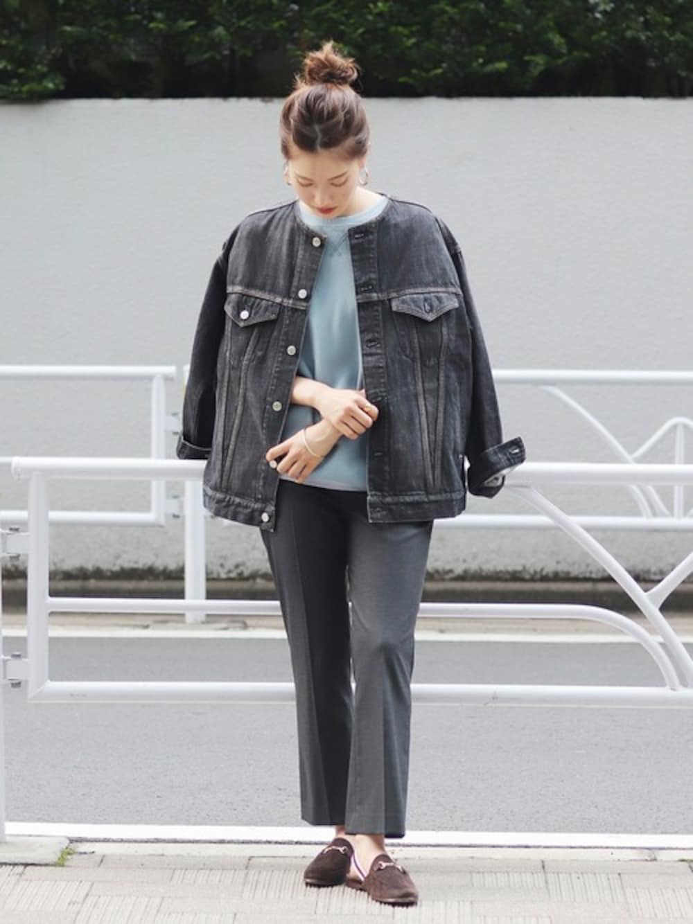 Plage別注 JANE SMITH ノーカラーデニムジャケット