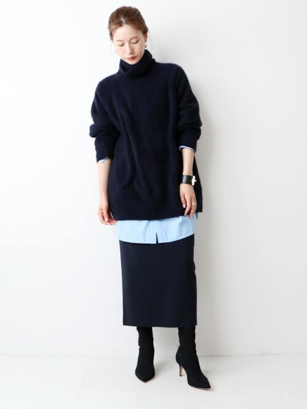 plage（プラージュ）の「カシミヤ ラグランハイネックプルオーバー